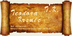 Teodora Krsmić vizit kartica